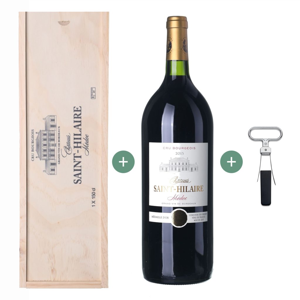 2015 Médoc Château Saint-Hilaire Magnum pojemność 1,5 l (+skrzynka i otwieracz)